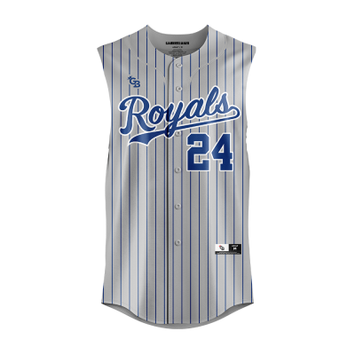 Sleeveless Button-Down Baseball Jersey